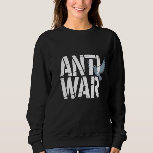 Powerful "Anti-War" with Peace Dove T-Shirt スウェットシャツ (正面)