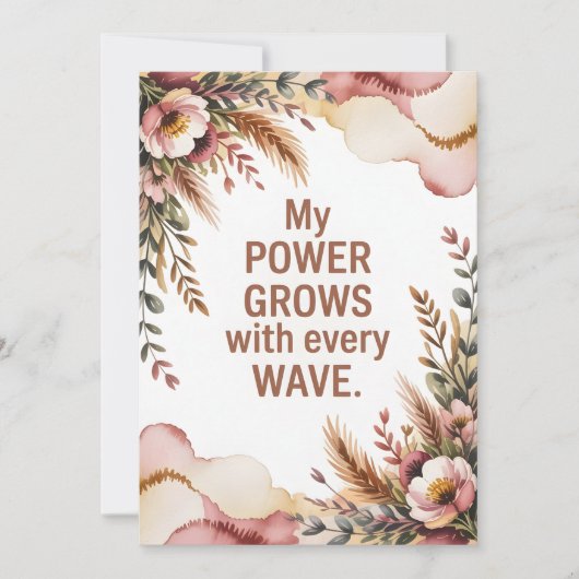 Powerful Birth Wave Affirmation Art シーズンカード (正面)