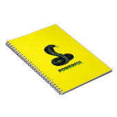 Powerful Cobra Spiral Notebook – Strength & Focus ノートブック (右側)