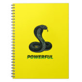 Powerful Cobra Spiral Notebook – Strength & Focus ノートブック (正面)