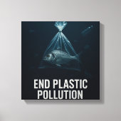 Powerful Marine Rescue End Plastic Pollution キャンバスプリント (正面)