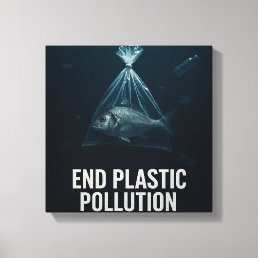 Powerful Marine Rescue End Plastic Pollution  キャンバスプリント (正面)