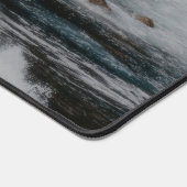 Powerful moody ocean (Custom Text and Initials) デスクマット (コーナー)