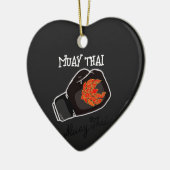 Powerful Muay Thai Fighter Graphic セラミックオーナメント (左)