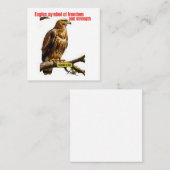 Powerful Soaring Eagle - Majestic Bird of Prey Sti スクエア名刺 (正面/裏面)