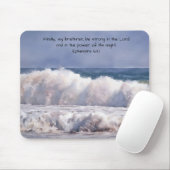 Powerful Waves Breaking at the Shore Faith  マウスパッド (マウス)