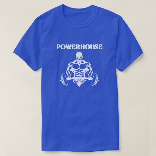 POWERHOUSE, DEEP ROYAL MEN'S BASIC Tシャツ (デザイン正面)