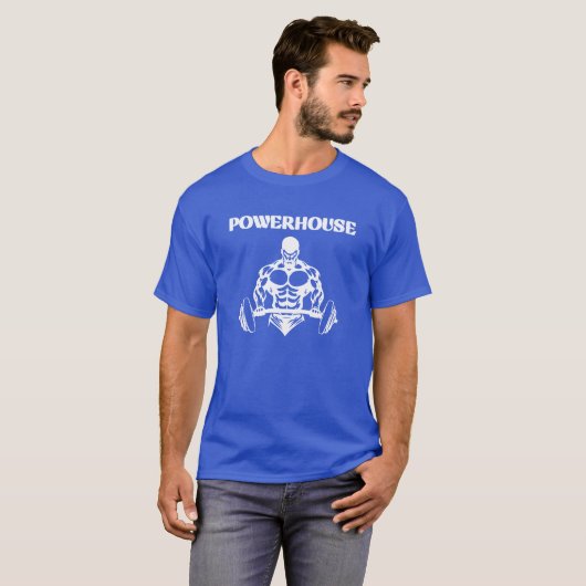 POWERHOUSE, DEEP ROYAL MEN'S BASIC Tシャツ (正面フル)