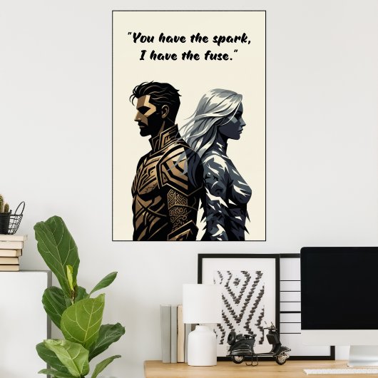 Powerless Book Quote Poster ポスター (ホームオフィス)