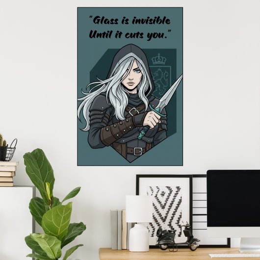 Powerless Book Quote Poster ポスター (ホームオフィス)