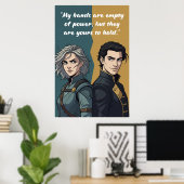 Powerless Book Quote Poster ポスター (ホームオフィス)