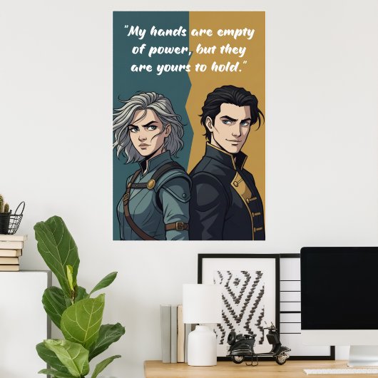 Powerless Book Quote Poster ポスター (ホームオフィス)