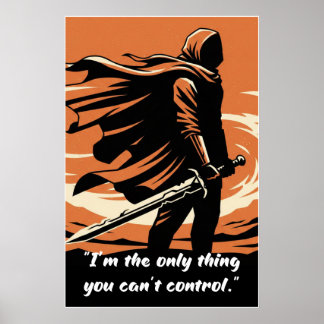 Powerless Book Quote Poster – You Can’t Control Me ポスター