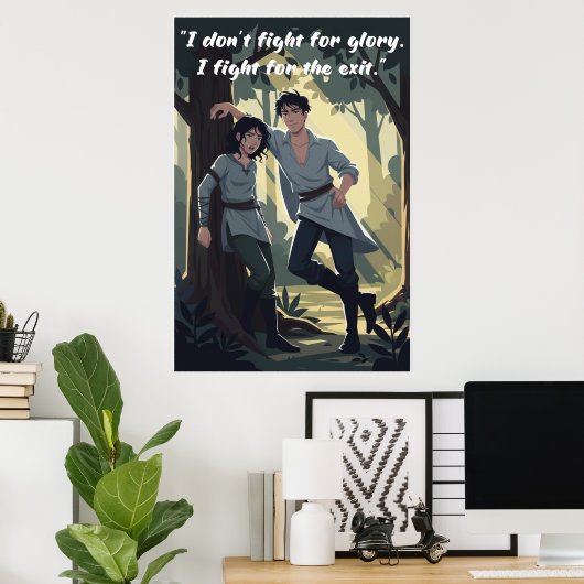 Powerless Quote Poster ポスター (ホームオフィス)