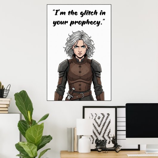 Powerless Quote Poster ポスター (ホームオフィス)