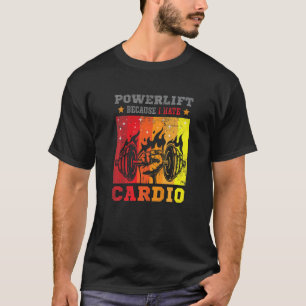 Powerlifのためのジムでのボディビルダーとパワーリフティング Tシャツ