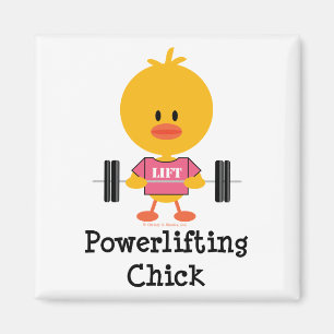 Powerliftingのひよこの磁石 マグネット