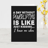Powerliftingボディビルことわざギフト カード (黄色い花)