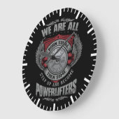 Powerlifting -向上して下さい-バーベルのプレート-体育館 ラージ壁時計 (傾斜)