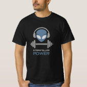 Powerlifting Alien Gym Workout Tシャツ (正面)