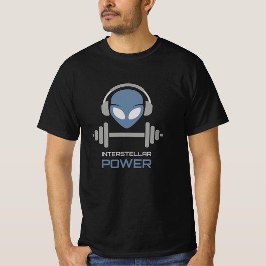 Powerlifting Alien Gym Workout Tシャツ (正面)