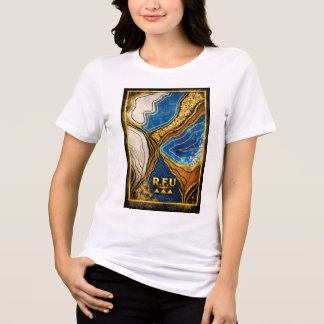 PowerOf3Brand 抽象的ストリートアートTシャツ トライブレンドTシャツ