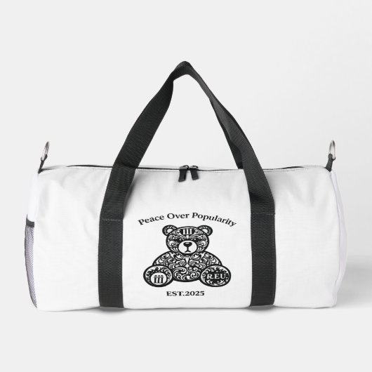 PowerOf3Brand “Peace Over Popularity” Small Duffle ダッフルバッグ (裏面)