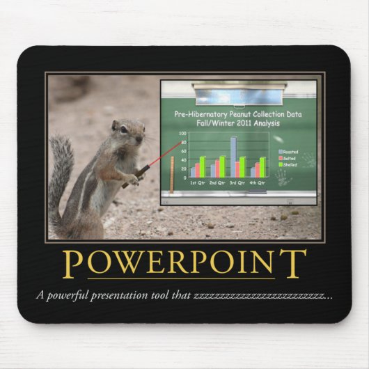 PowerPoint Demotivationalのマウスパッド マウスパッド (正面)