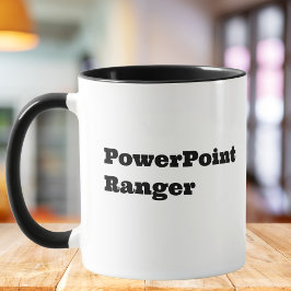 PowerPoint Ranger、共同ワーカーのおもしろい引用文 マグカップ