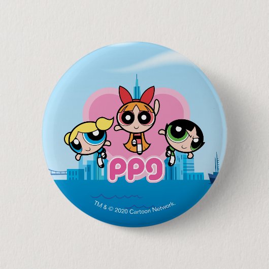 Powerpuffガールズチーム素晴らし 缶バッジ (正面)