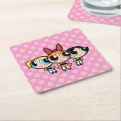 Powerpuff女の子：砂糖、スパイス、すべていい スクエアペーパーコースター (アングル)