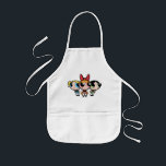 Powerpuff女の子：砂糖、スパイス、すべていい 子供用エプロン<br><div class="desc">ザパワープフの女の子 花と泡とバターカップが一緒に立ち、日の準備ができてい救る。</div>
