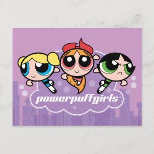 Powerpuff Girlsチームロゴ インビテーションポストカード