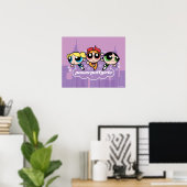 Powerpuff Girlsチームロゴ ポスター (ホームオフィス)