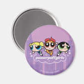 Powerpuff Girlsチームロゴ マグネット (正面/裏面)