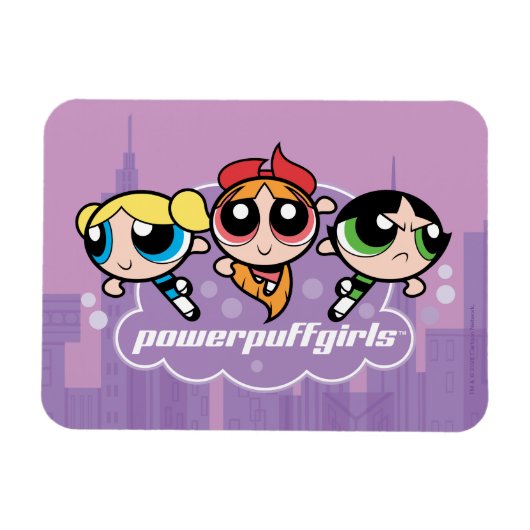 Powerpuff Girlsチームロゴ マグネット (横)