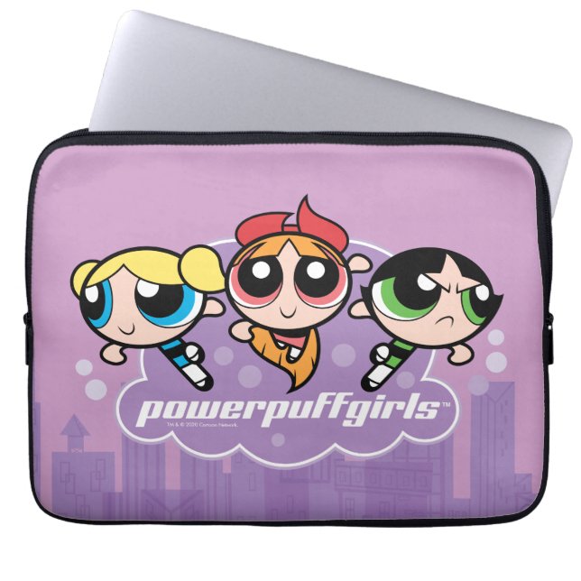 Powerpuff Girlsチームロゴ ラップトップスリーブ (正面)