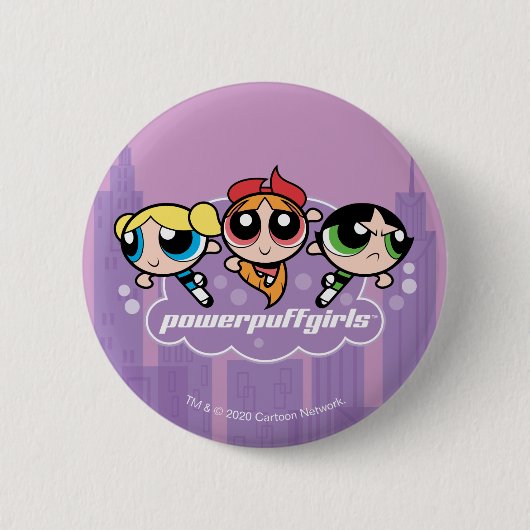 Powerpuff Girlsチームロゴ 缶バッジ (正面)