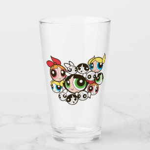 PowerPuff Girls顔パターン タンブラーグラス