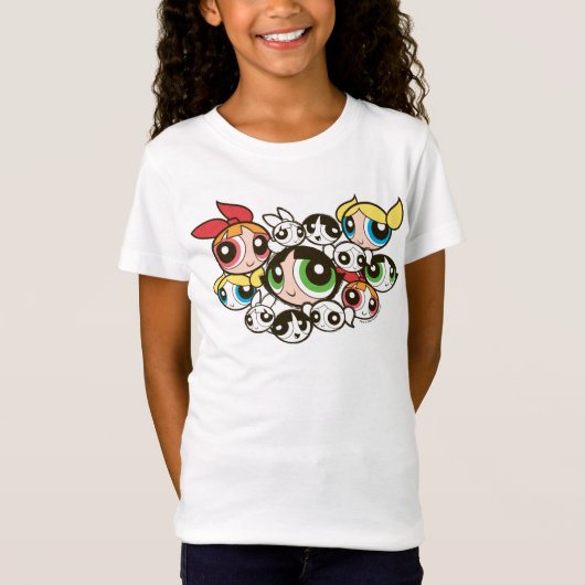 PowerPuff Girls顔パターン Tシャツ (正面)