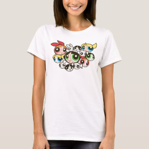 PowerPuff Girls顔パターン Tシャツ