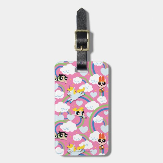 Powerpuff Girls & Donny Rainbow Pattern ラゲッジタグ (正面縦)