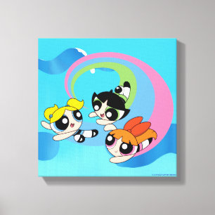 Powerpuff Girls Fly Through The Sky キャンバスプリント