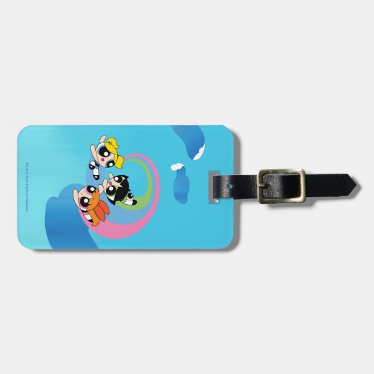 Powerpuff Girls Fly Through The Sky ラゲッジタグ (正面横)