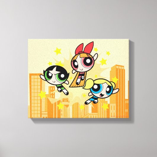 Powerpuff Girls Save The Day キャンバスプリント (正面)