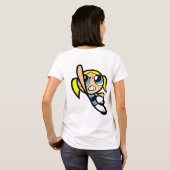 Powerpuff girls Tシャツブルー Tシャツ (裏面フル)