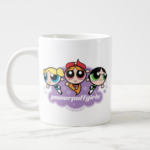 PowerPuff Girls teamのロゴ ジャンボコーヒーマグカップ