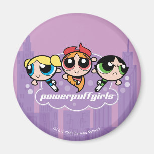 PowerPuff Girls teamのロゴ マグネット