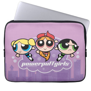 PowerPuff Girls teamのロゴ ラップトップスリーブ