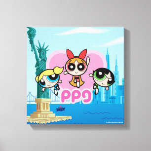 Powerpuff Girls Team Awesome キャンバスプリント